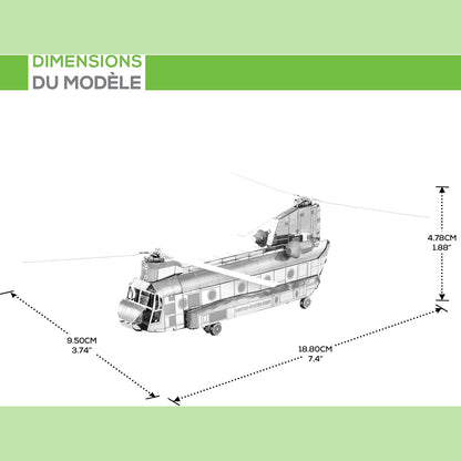 Chinook CH-47 3D Metal Model Kit