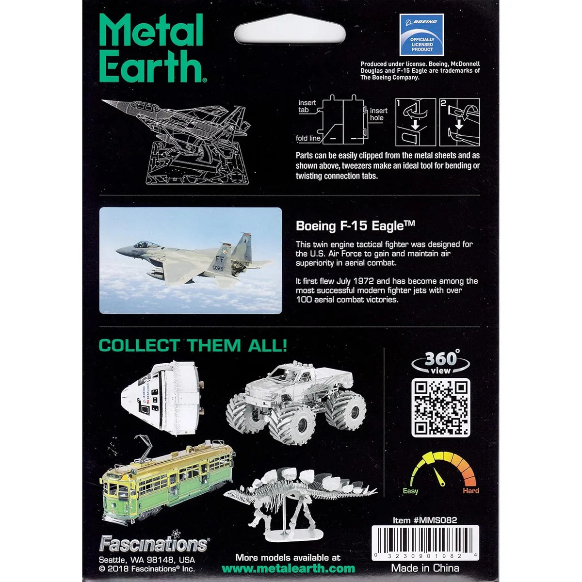 Boeing F-15 Eagle Airplane 3D Metal Model Kit