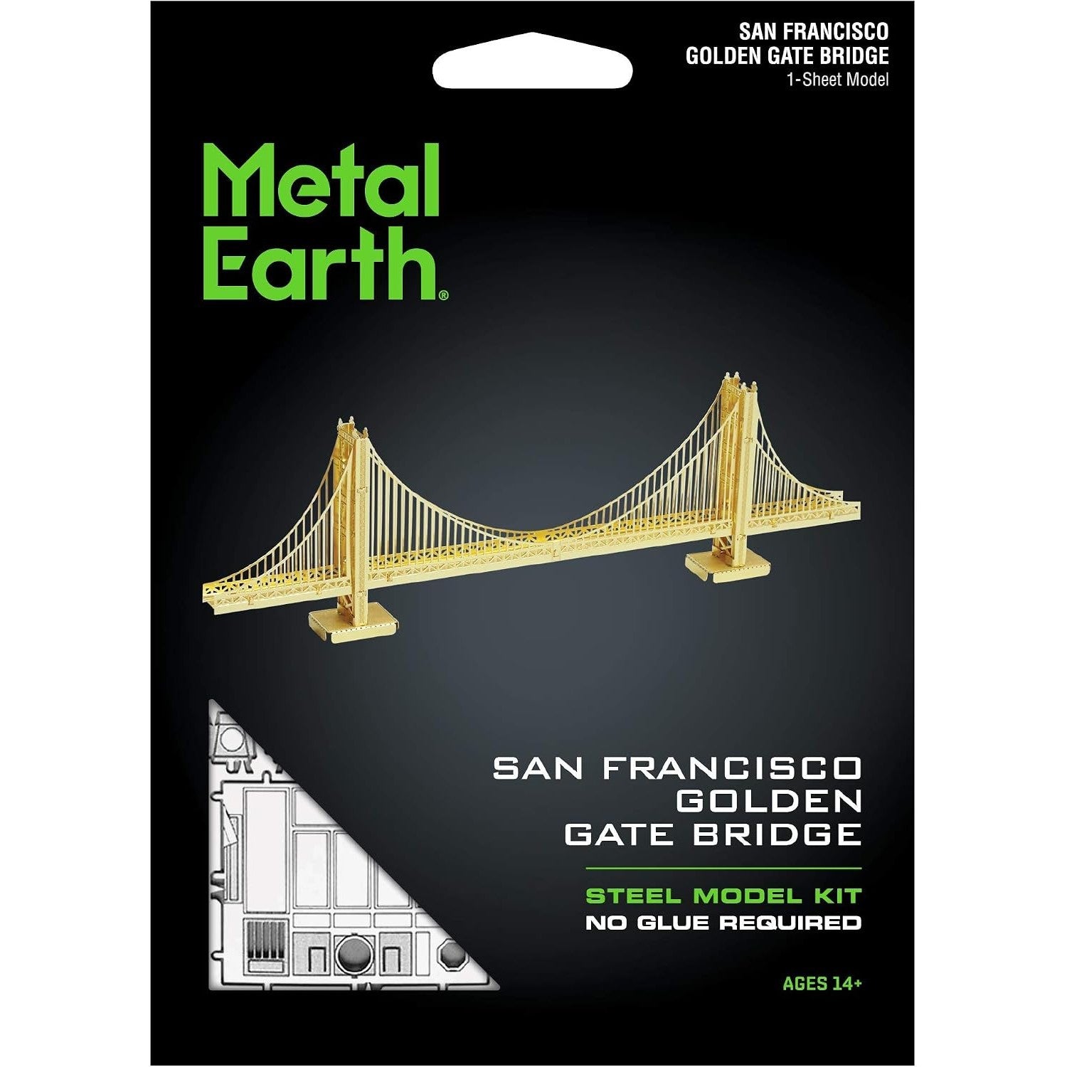 San Francisco Golden Gate Bridge in Gold - Rare Earth Edition