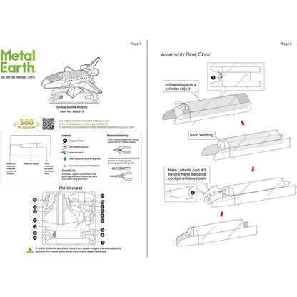 Space Shuttle Atlantis 3D Metal Model Kit