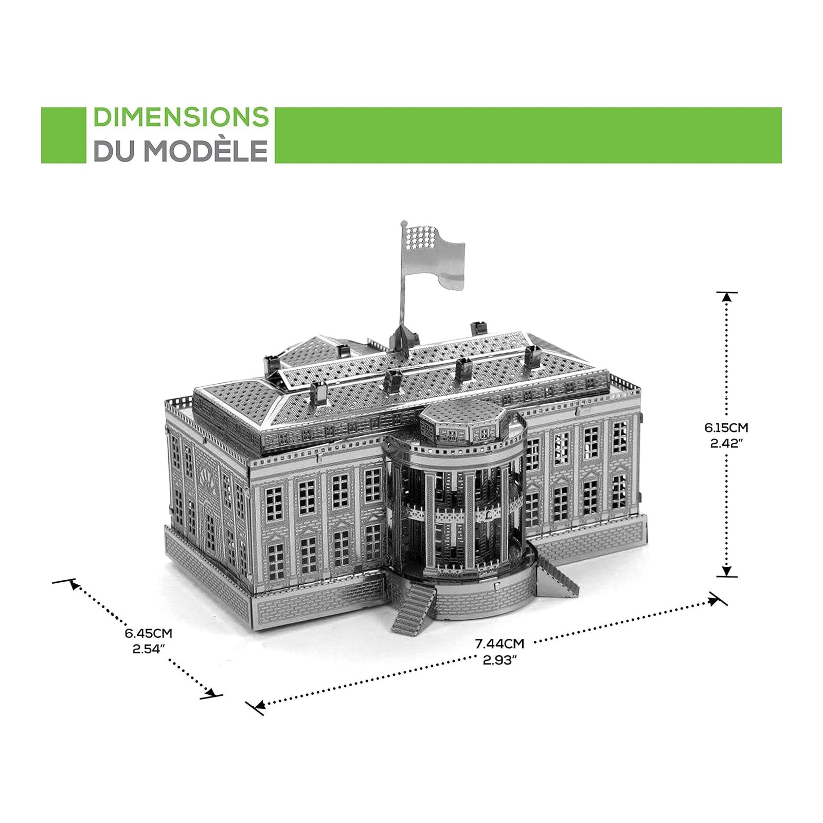 White House 3D Metal Model Kit