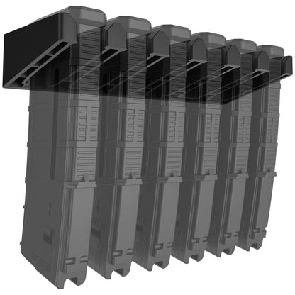 Solid ABS 6-Slot PMAG Wall Mount & Magazine Rack