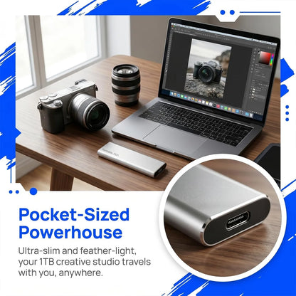 External SSD, USB-C, 1TB