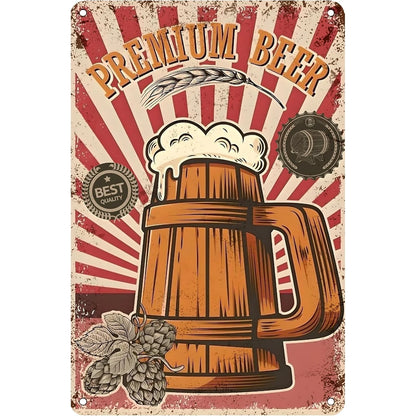 Premium Beer Vintage Bar Tin Sign