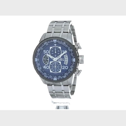 Aviator Stainless Steel Men's Quartz Watch - 48mm