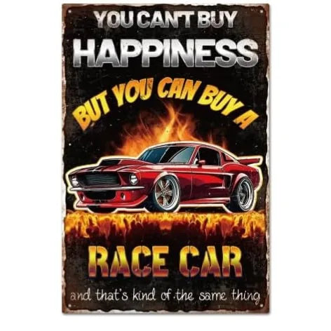 Can't Buy Happiness Tin Sign