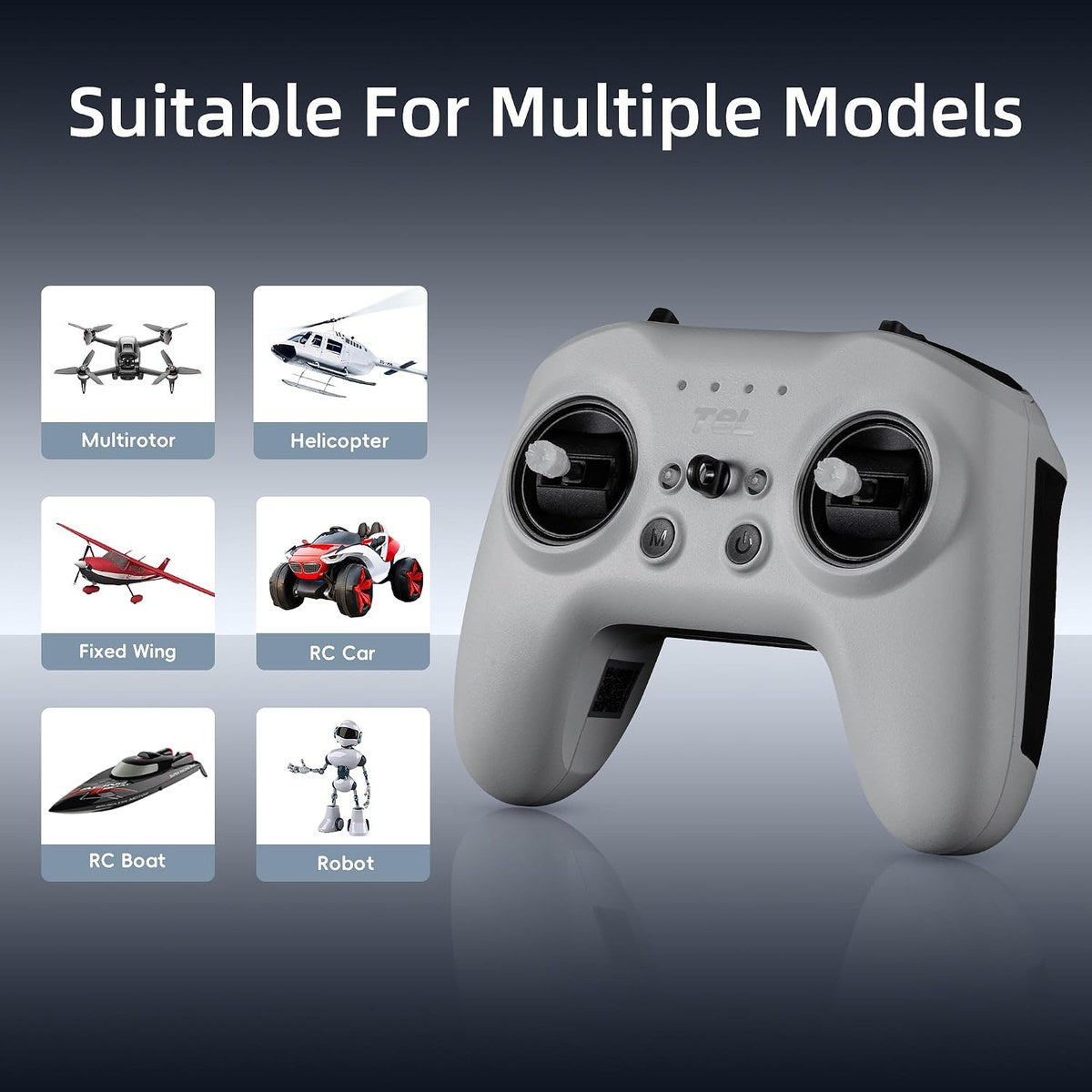 T8L FPV Radio Transmitter - 2.4GHz ELRS (Batteries Not Included)