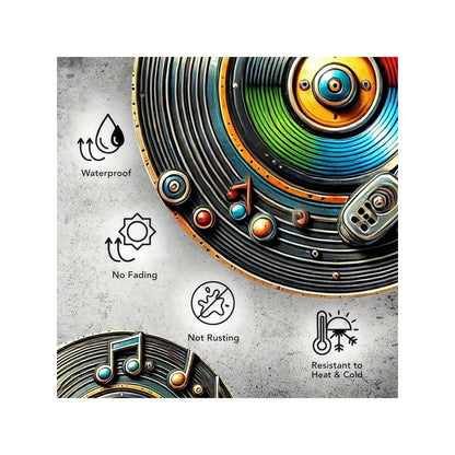 Record Disk Tin Sign