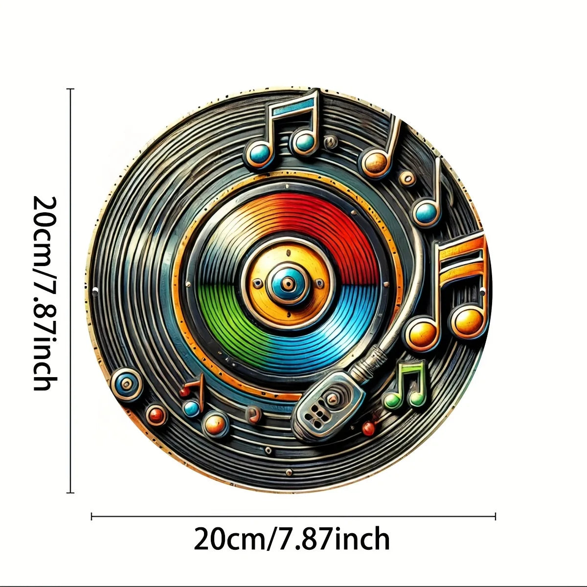 Record Disk Tin Sign
