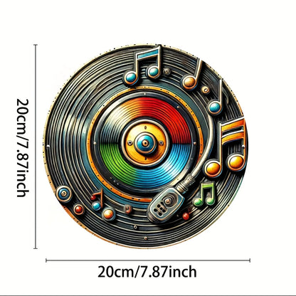 Record Disk Tin Sign