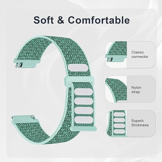 Quick Release Elastic Nylon Watch Band - 22mm