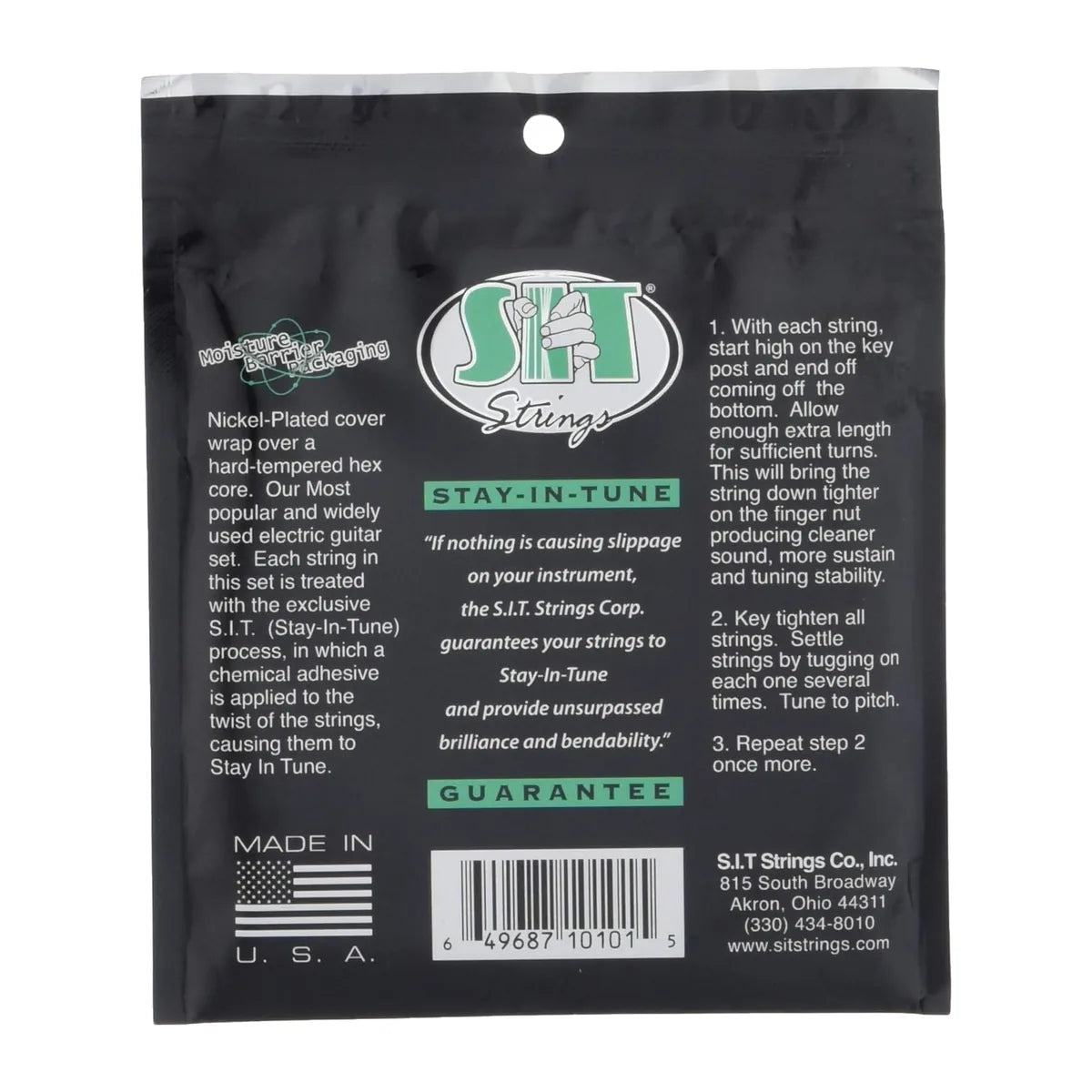 Nickel Wound Electric Guitar Strings (S.I.T.), Ultra Light 8-38