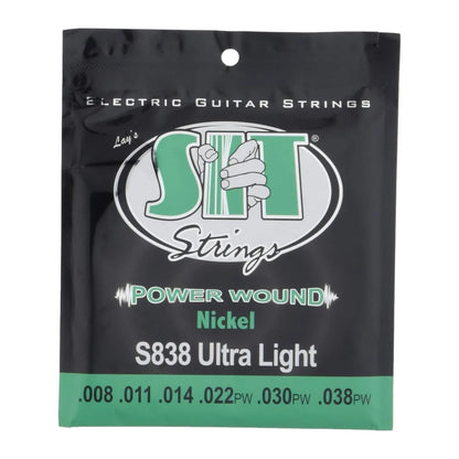 Nickel Wound Electric Guitar Strings (S.I.T.), Ultra Light 8-38