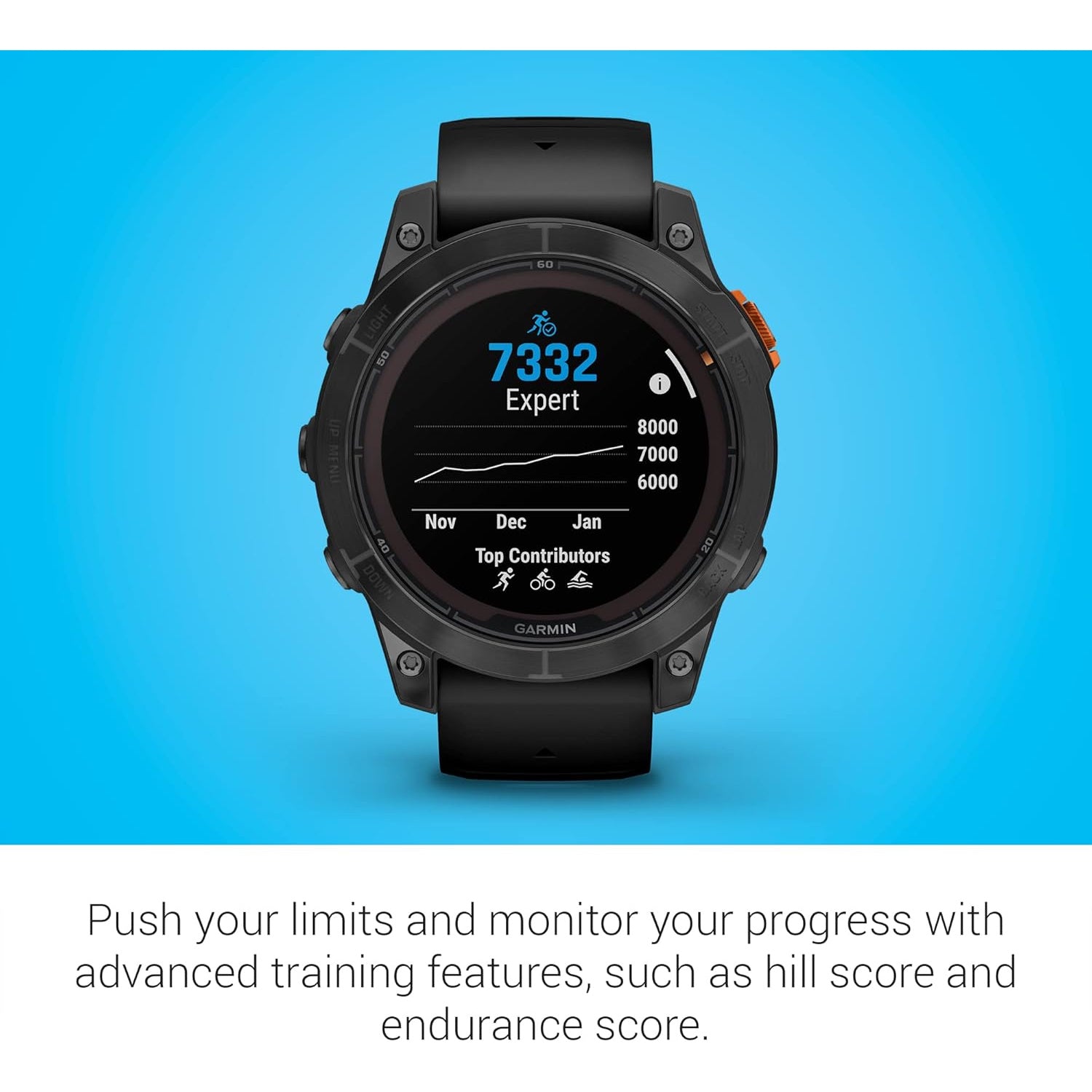 Garmin Fenix 7 Pro Solar GPS smartwatch with a sleek black band and round display, showcasing its advanced outdoor features.