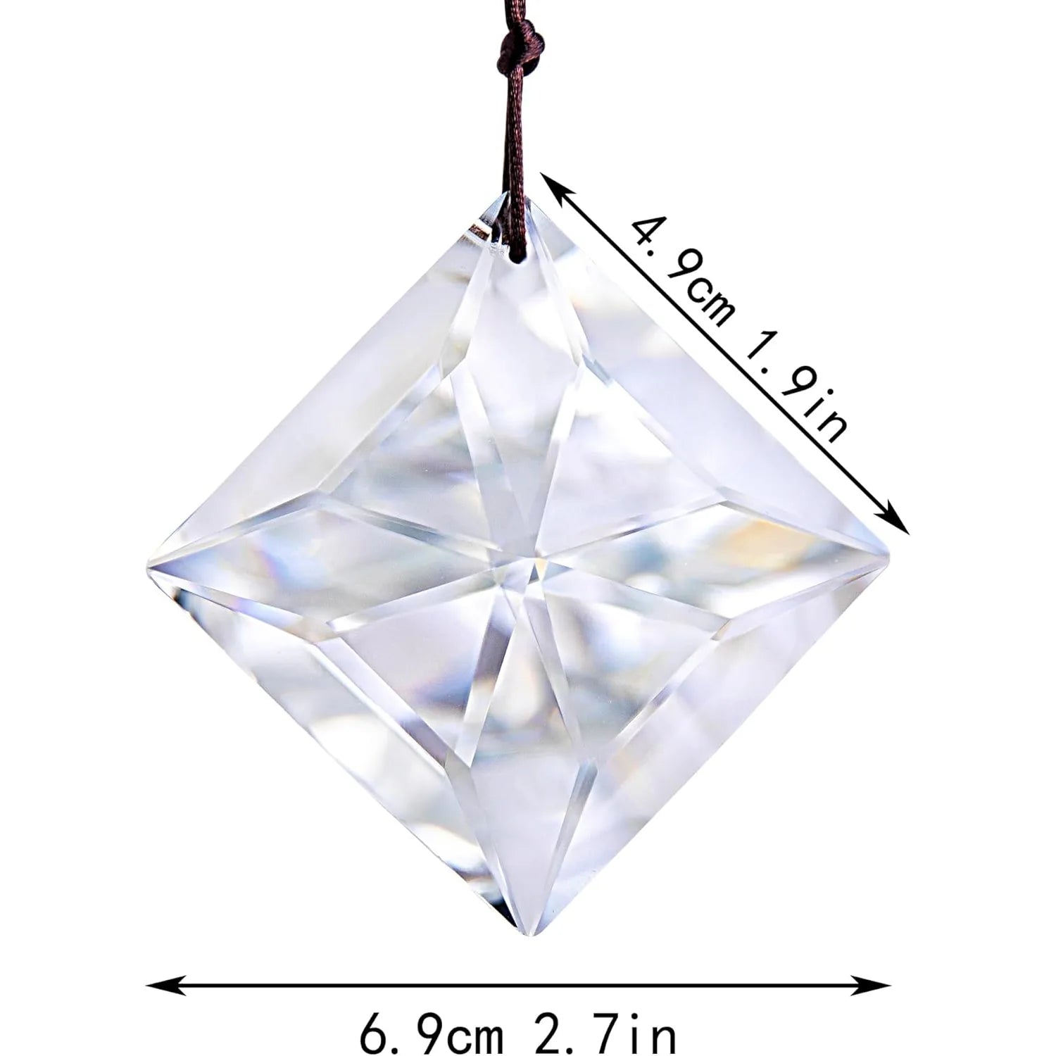 Hanging Faceted Crystal Suncatcher - 50mm