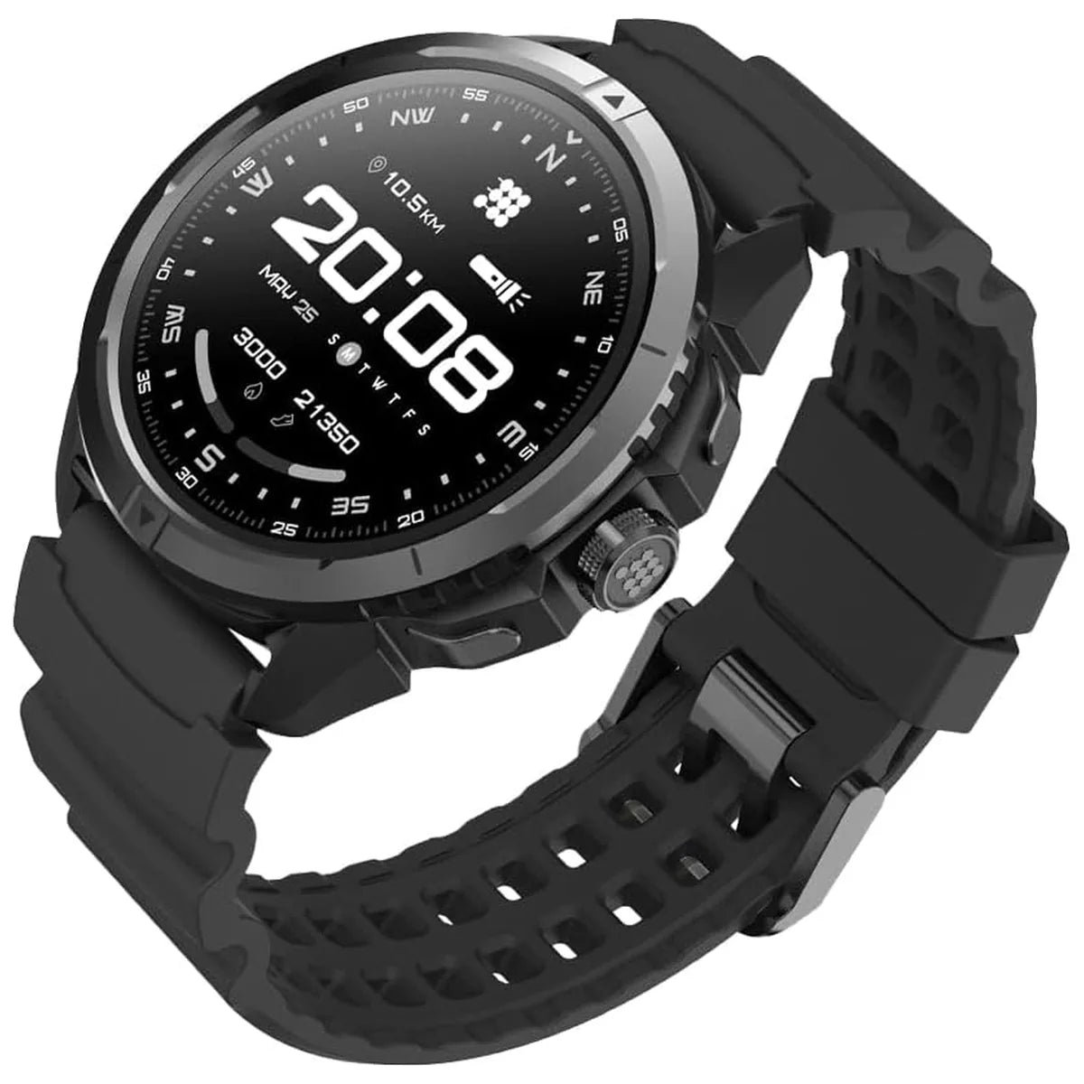 Terra Rugged Smartwatch, AMOLED – Obsidian Black