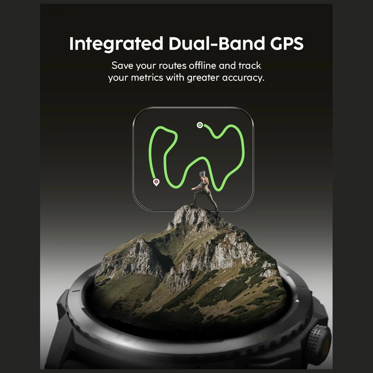 Terra Rugged Smartwatch, AMOLED – Obsidian Black