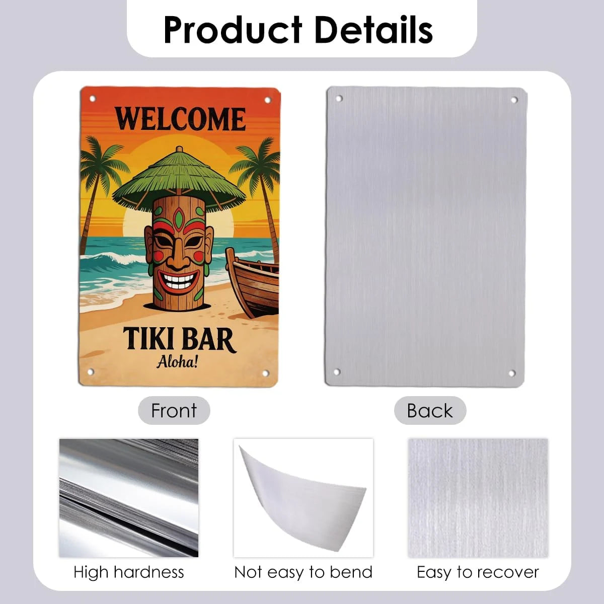 Tropical Beach Metal Tin Sign