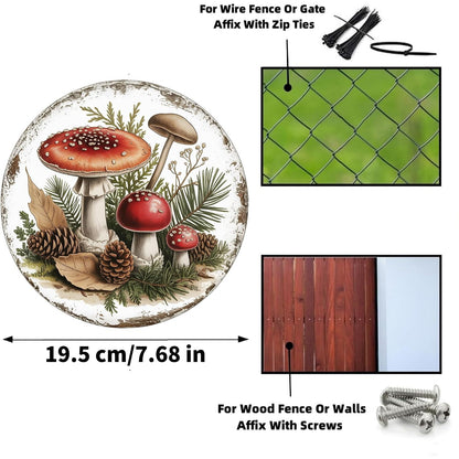 Mushrooms Tin Sign