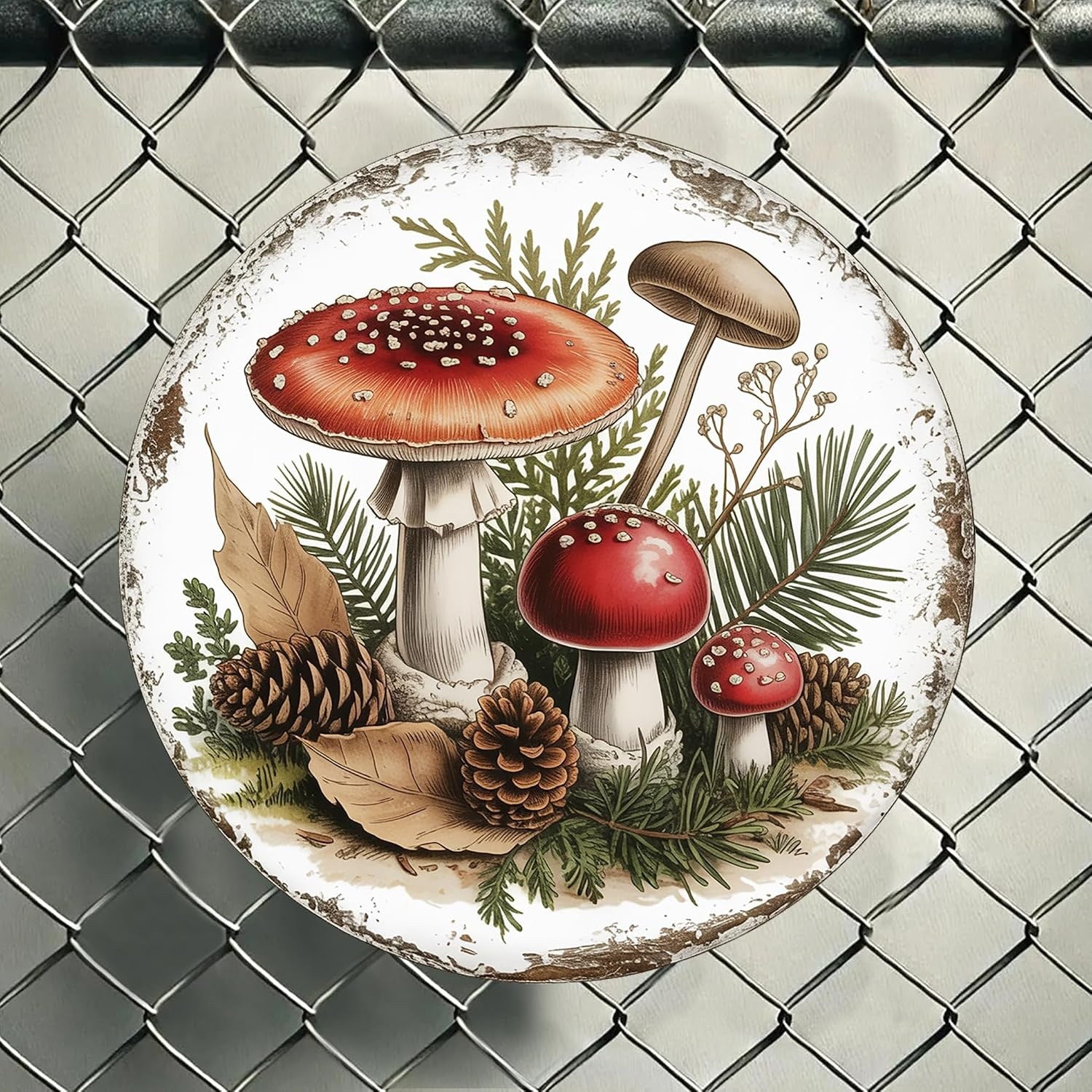 Mushrooms Tin Sign