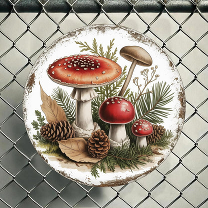 Mushrooms Tin Sign