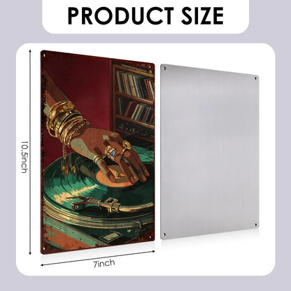 Retro Vinyl Record Metal Tin Sign