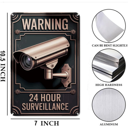 Surveillance Tin Sign