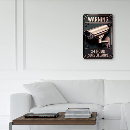 Surveillance Tin Sign