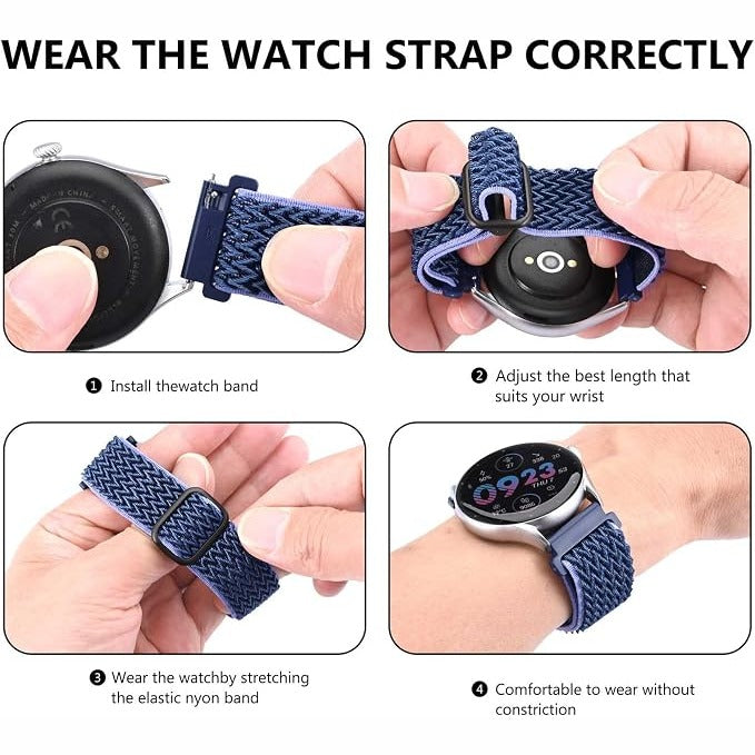 Quick Release Elastic Nylon Watch Bands - 22mm
