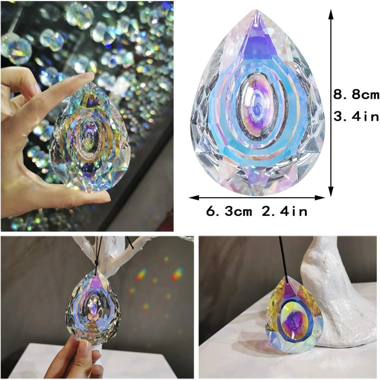 Hanging Chandelier Crystal Prism Suncatcher