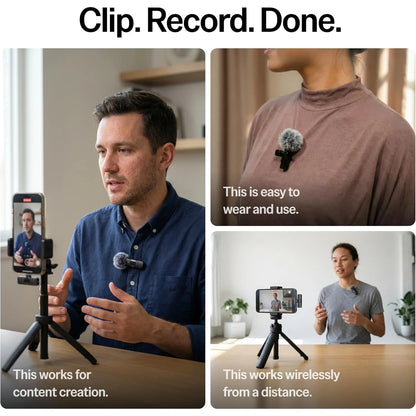 Mini Mic Pro - Clear Voice, Noise Cancelling, Lavalier Mic