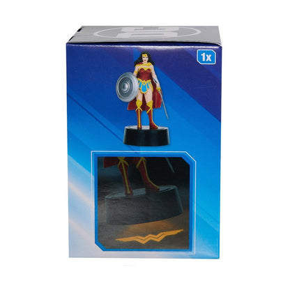 Superhero figurine in a blue packaging box on a white background